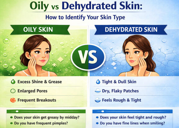 Oily vs Dehydrated Skin: How to Identify Your Skin Type?