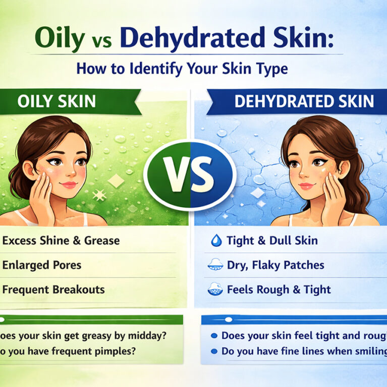 Oily vs Dehydrated Skin: How to Identify Your Skin Type?